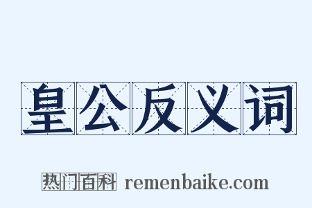 皇公反义词是什么意思的图片